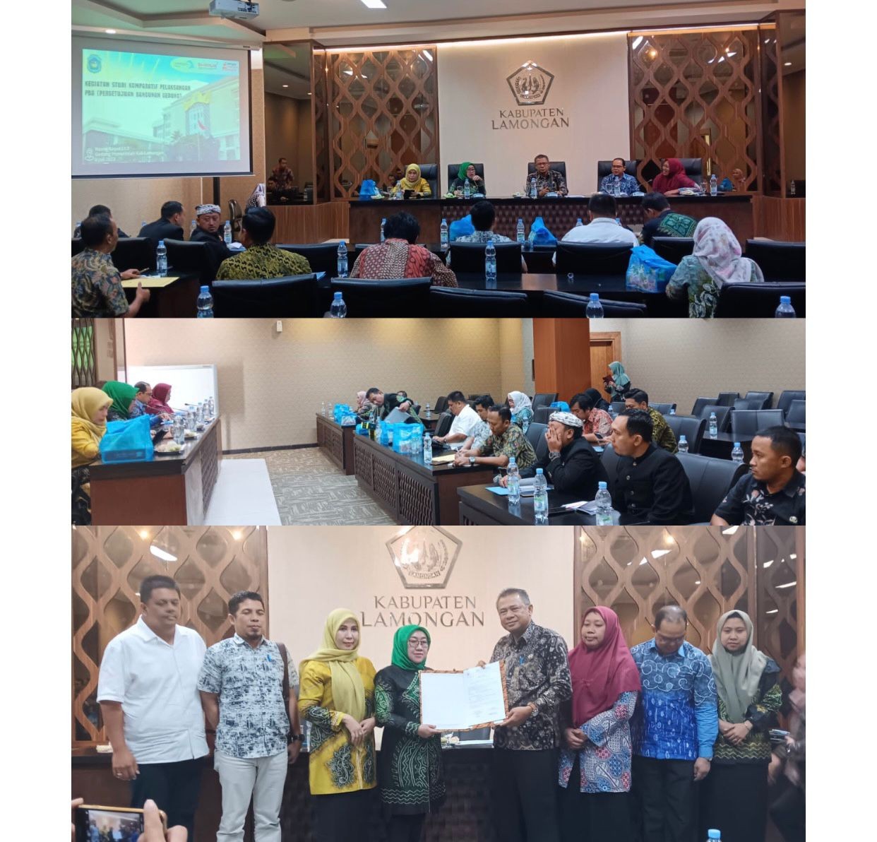 Kamis, 05 Juli 2023,
Pemerintah Kabupaten Lamongan menerima Studi Komparatif  dari Pemerintah Kabupaten Balangan Provinsi Kalimantan Selatan dalam rangka penyusunan rencana peraturan daerah kabupaten balangan tentang retribusi perizinan tertentu.